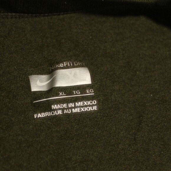 Men's Nike Dry Fit Short Sleeve Pullover Shirt Olive Green Size XL Extra-Large - Picture 9 of 9